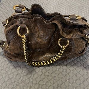 Michael Kors brown snakeskin leather bag FINAL PRICE